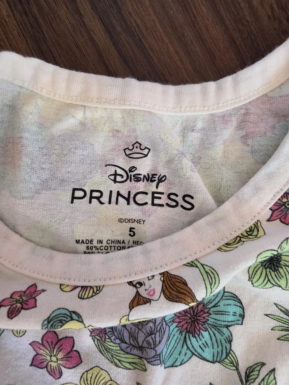 Disney Girls Pink & Purple Princess Tee, Lilac Skirt & Blue Leggings Set